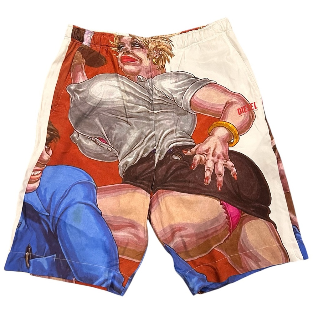 Diesel Men's Graphic  Shorts - Multicolor